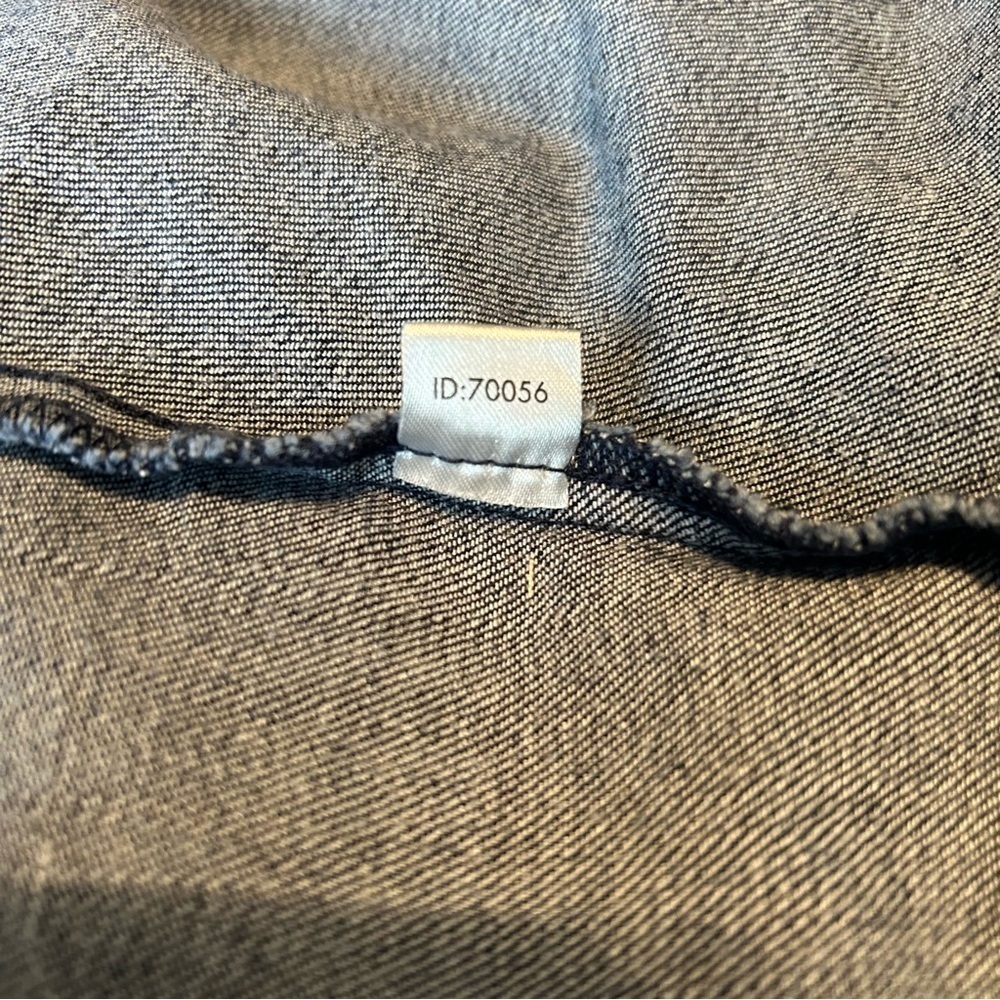Loft Outlet Dark Wash Denim Skirt w/ Hidden Buttons Placket - Picture 9 of 10